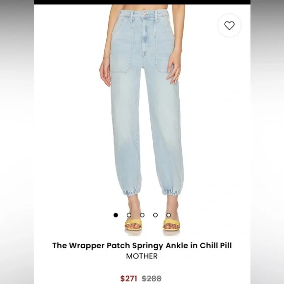 Mother Wrapper Patch Springy Ankle Jeans